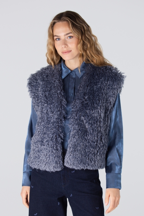 Juffrouw Jansen dali w25 gilet ff 276 fake fur